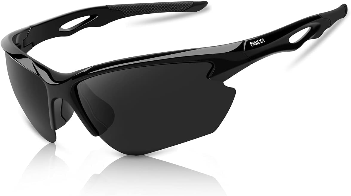 BONDDI Gafas de sol deportivas polarizadas UV400, montura TR90 ligera (valoradas por jugadores de pádel)