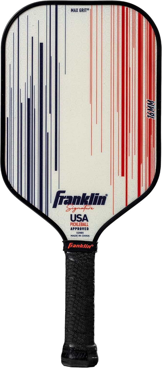 Franklin Sports, Signature Series, Palas Profesionales de Pickleball con Superficie MaxGrit aprobadas por la Asociación Estadounidense de Pickleball (USAPA), 13 + 16 mm núcleos de Polipropileno