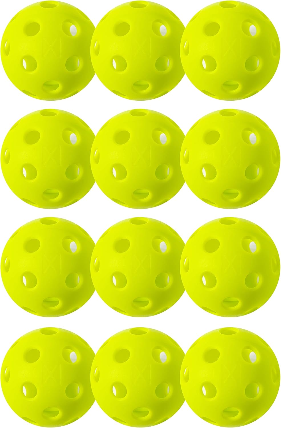 Franklin Sports X-26 - Pelotas de Pickleball para Interiores – Paquete de 3, 12 Unidades + Paquete de 100 Pelotas de Pickleball – USA Pickleball (USAPA) Aprobado para torneos