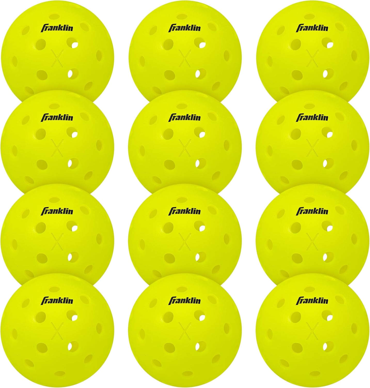 Franklin Sports X-40 Outdoor Pickleballs - USA Pickleball (USAPA) Approved Pickleball Balls - Official US Open Ball