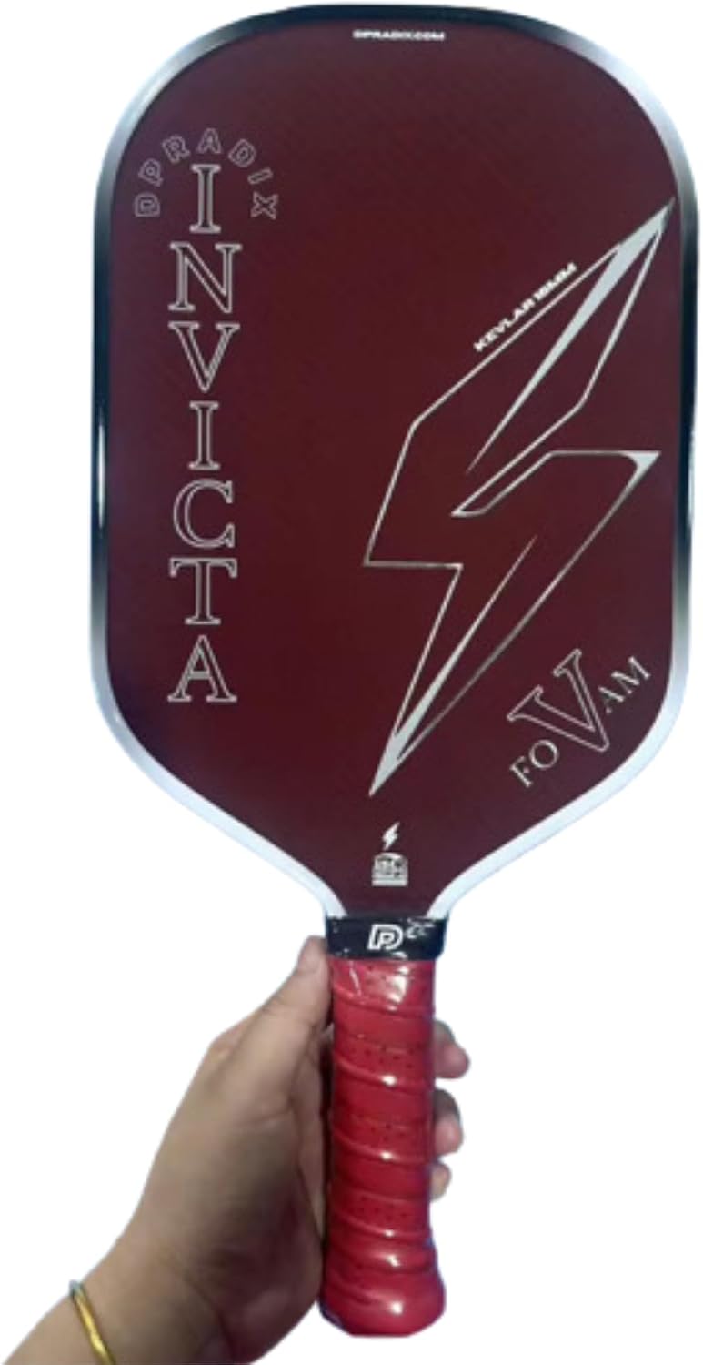 Invicta V Foam-Pala de Pickleball - Núcleo Propulsión 100% Foam 16mm y Borde EVA, Forma Alargada y Mayor Potencia, Giro-Punto Dulce Ampliado para más Control, Tacto y Confort