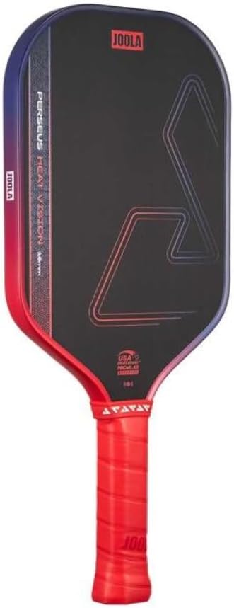 JOOLA Heat Vision - Paleta de pickleball de 16 mm, superficie de fibra de carbono texturizada para giro, película SK para reducir la vibración, aprobada por USAP, chip NFC habilitado