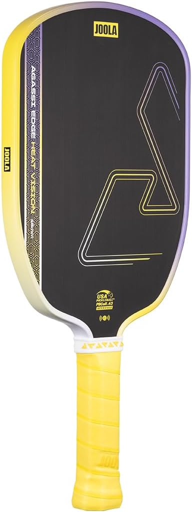 JOOLA Heat Vision - Paleta de pickleball de 16 mm, superficie de fibra de carbono texturizada para giro, película SK para reducir la vibración, aprobada por USAP, chip NFC habilitado