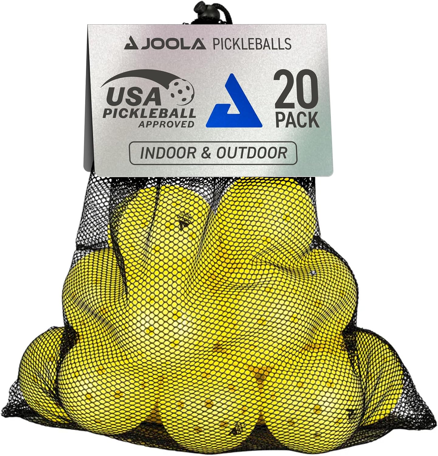 JOOLA Primo Balls - 3 Estrellas Exteriores e Interiores con certificación USAPA, 26 Gramos, 74 mm de diámetro, Pickleball