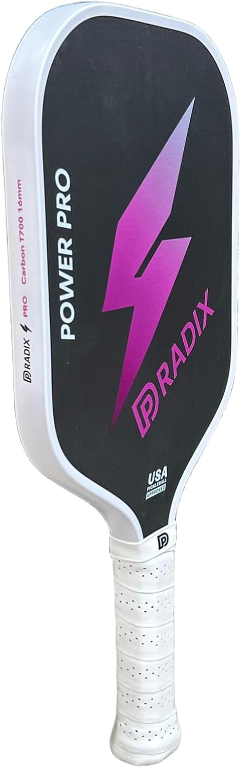 Pala Pickleball Profesional Power Pro DPradix – Carbono T700, 16 mm Núcleo PP Honeycomb, Control y Precisión Avanzada, Mango Ergonómico, Pickleball Paddle, Unisex Adulto