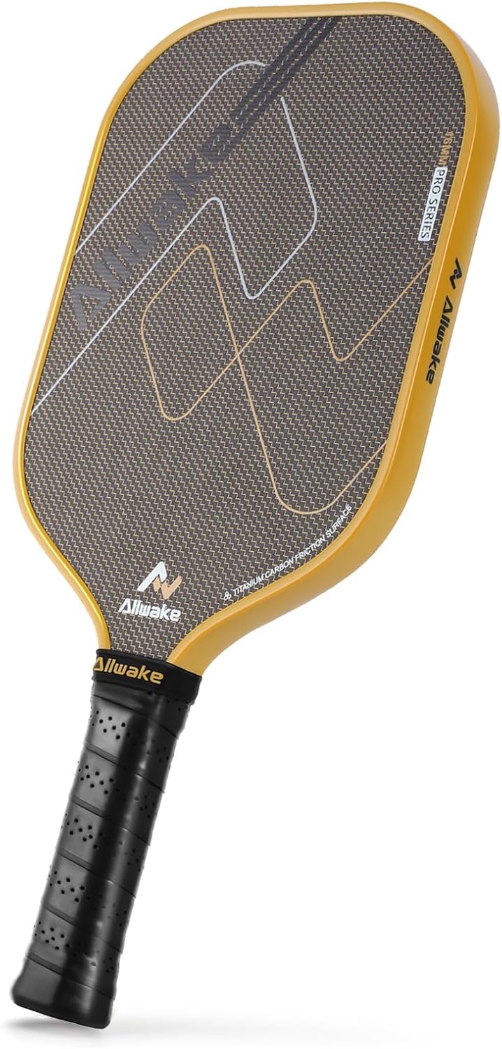 Palas de pickleball, juego de palas de pickleball híbridas de titanio 3K, paletas de pickleball de fibra de carbono híbridas de titanio aprobadas por USAPA con núcleo de panal de abeja de 16 mm
