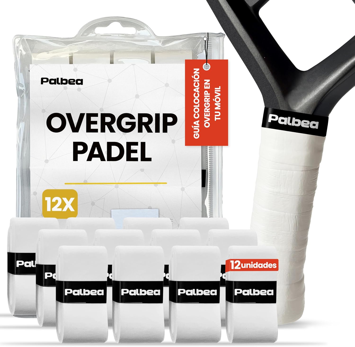 Palbea Grip Padel Extra Adherente, pack de 12 (mejor relación calidad-precio)