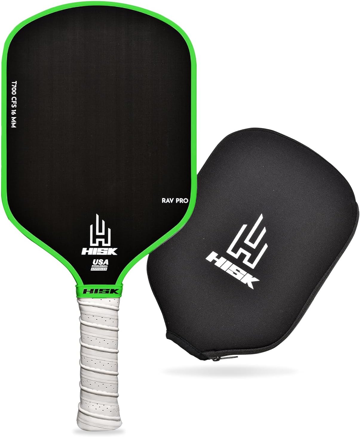 RAV PRO Ultimate High End - Pala de pickleball Toray T700 de fibra de carbono cruda japonesa de 16 mm, CFS con excelente textura de rugosidad, curva aerodinámica aerodinámica, aprobada por USAPA,