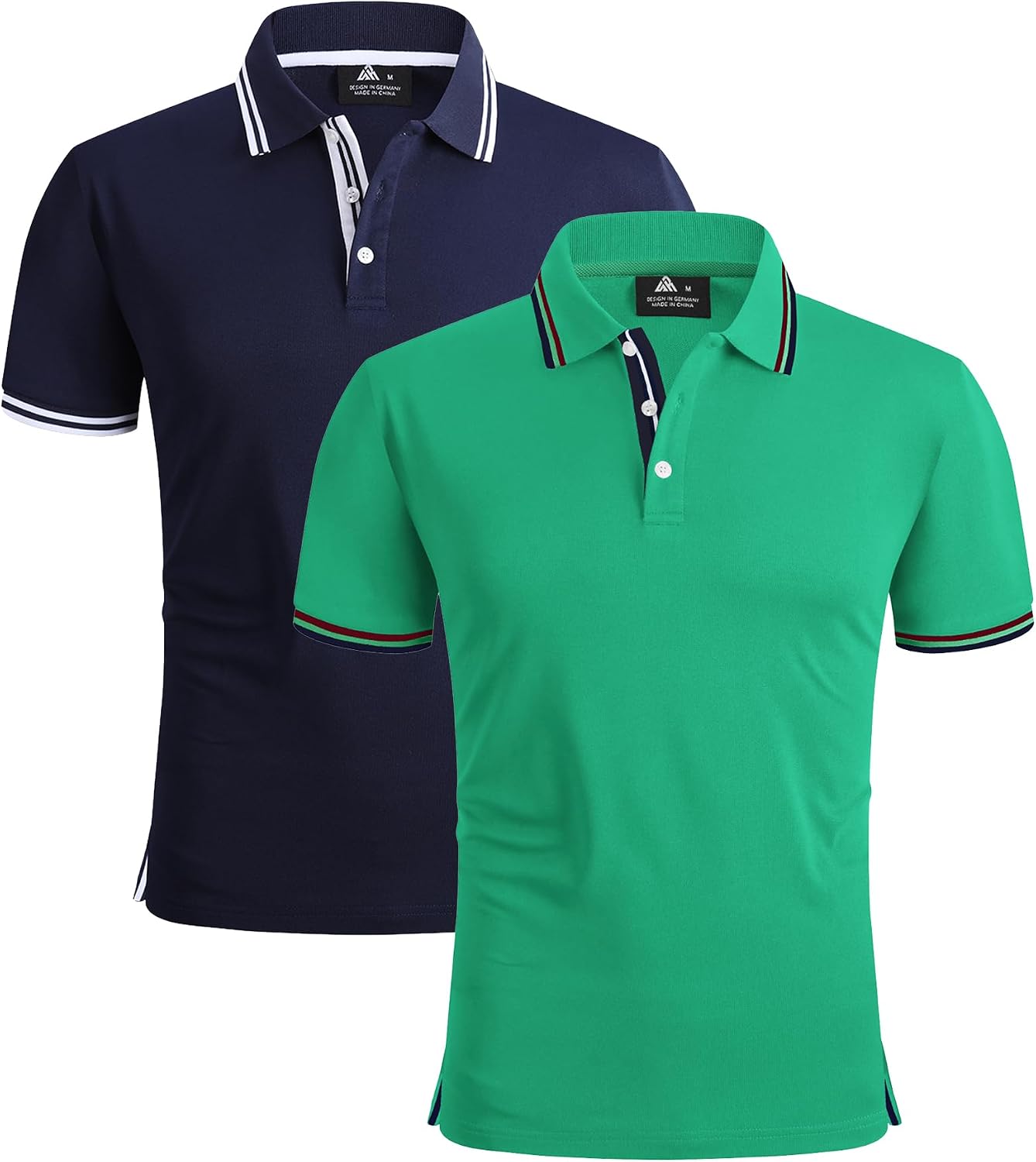 SwissWell Polo manga corta transpirable, cuello clásico, golf/tenis