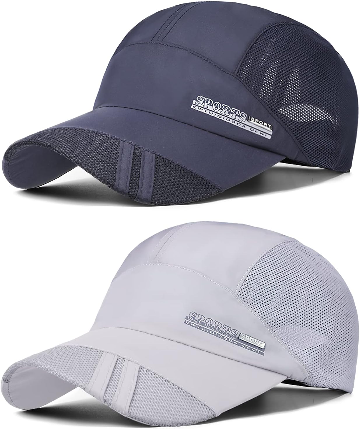 TAGVO Gorra de béisbol de malla, pack de 2, secado rápido, ajuste universal