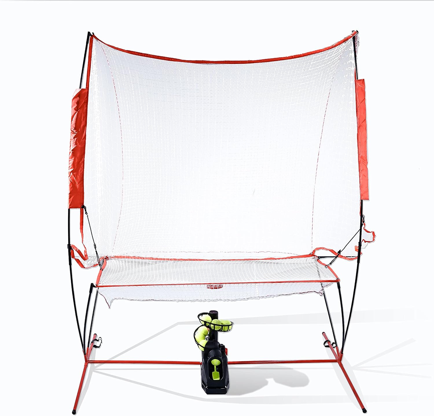 Teknigoo Máquina lanzapelotas de tenis (12 LB) con red de rebote incluida, apta para pádel/pickleball