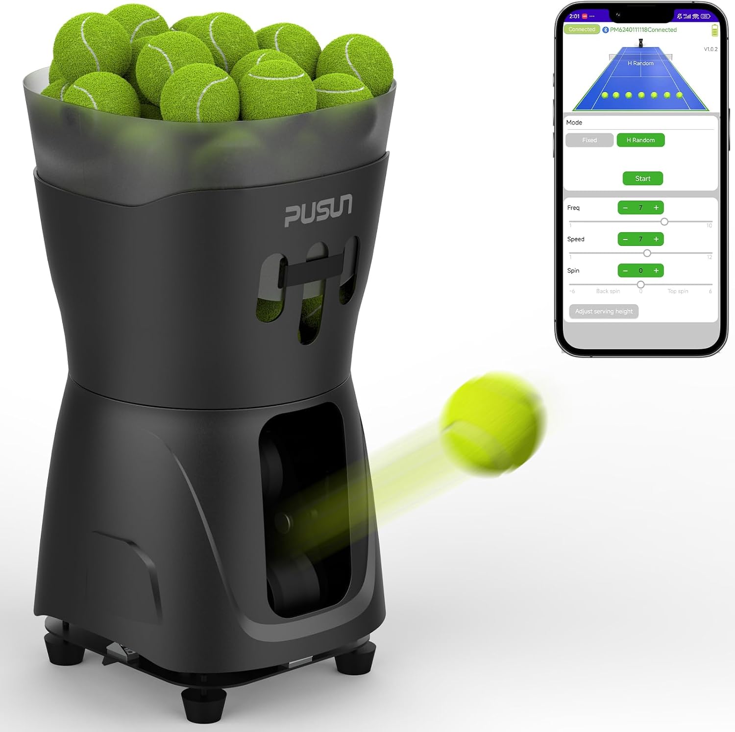 Teknigoo Máquina lanzapelotas portátil, funciona con pilas o corriente, alimenta pelota cada 6s