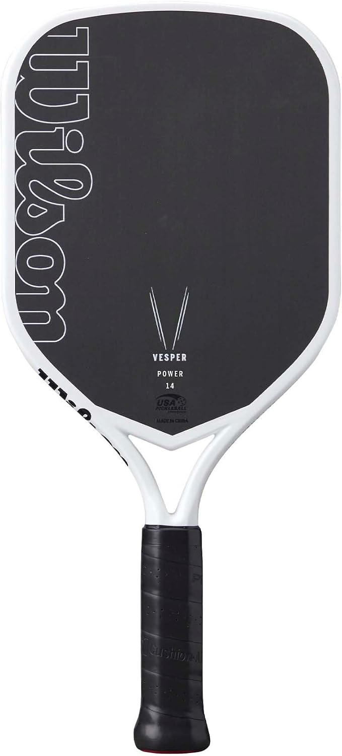 Wilson Pala de Pickleball Vesper Power 14, Diseño dinámico, Mayor Agarre, Superficie híbrida, Construcción técnica, Estilo de Estructura Abierta, Tamaño: 2