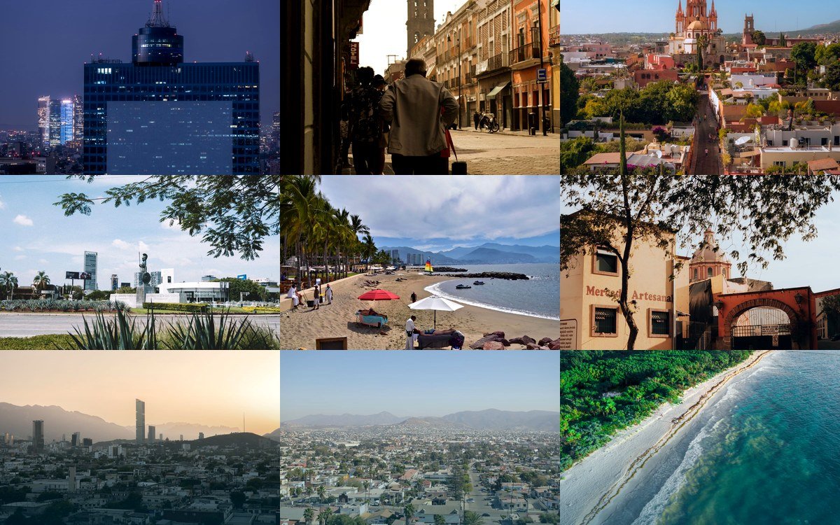 Ciudades de México: CDMX, Puebla, San Miguel de Allende, Guadalajara, Puerto Vallarta, Querétaro, Monterrey, Tijuana y Playa del Carmen